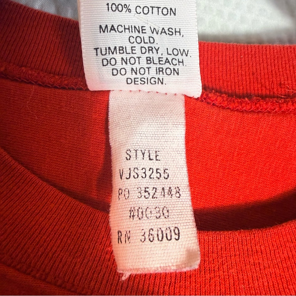 Vintage Calvin Klein Red Long Sleeve Tee - Picture 6 of 7